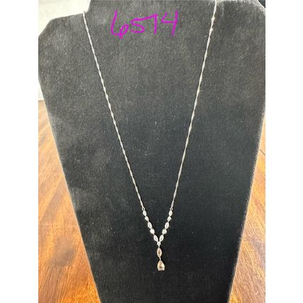Bomb Party Necklace RBP Rhodium Plated 18" Stylish Chic Revealed
