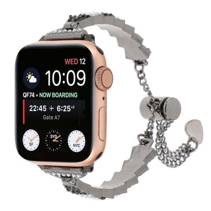 Shell Beads Chain Bracelet Metal Watch Band, For Apple Watch 42mm, For Apple Wat