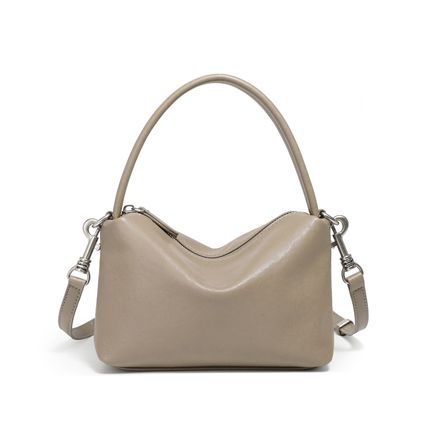 Women's Genuine Leather Tote Bag Purse Handbags Grey