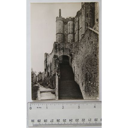 1958 postcard Abbaye du Mont St Michel, Le Grand Degré et le Chatelet