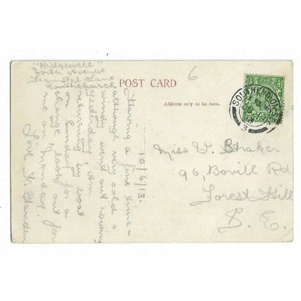 Marine Parade. Southend On Sea. Postcard.