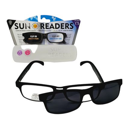 10x Gents Mens +1.5 Sun Reading Black Sunglasses PVC Sun Readers 1.5 Dioptre NEW