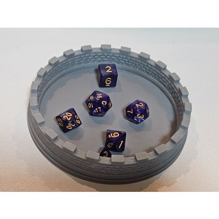 Fantasy3DTabletop - Dice Tray - stone wall dice roller tray - DnD/Pathfinder/RPG