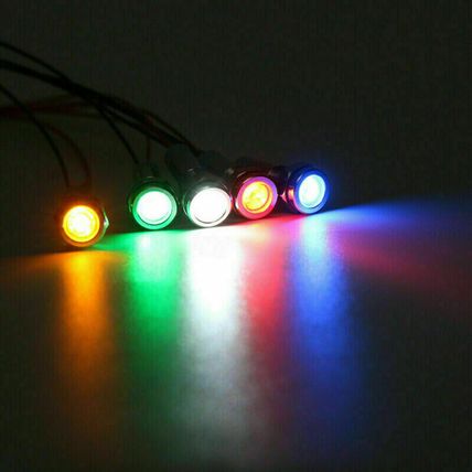 1 x 6mm LED Indicator Light S/STEEL 12V Car/Trucks Dashboard Panel UK stock