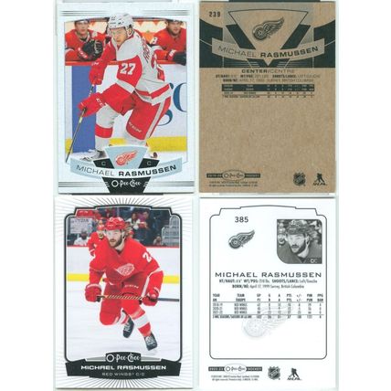 Michael Rasmussen 3x card lot incl 18/19 SP Rookie Authentics