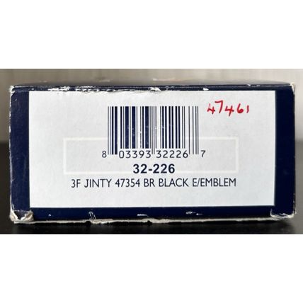 Bachmann 32-226 3F Jinty Renumbered 47461 BR Black E/Emblem OO Gauge - VGC