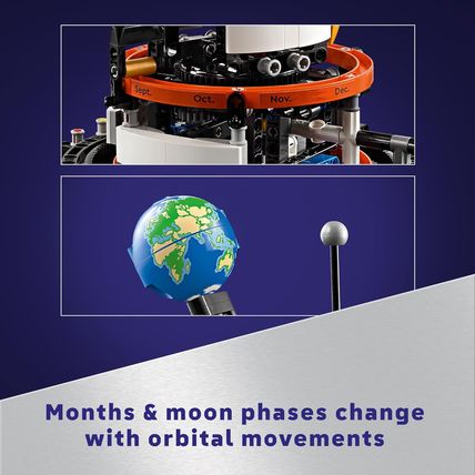 LEGO Technic Planet Earth and Moon in Orbit Building Set, Outer Space Birthday G