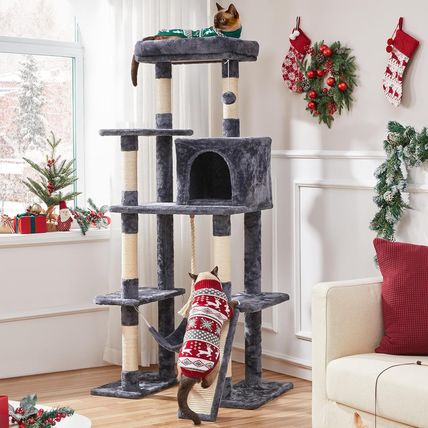 Yaheetech Large Multi-Level Cat Tree, 63 Inches Tall with Sisal-Covered Scratchi