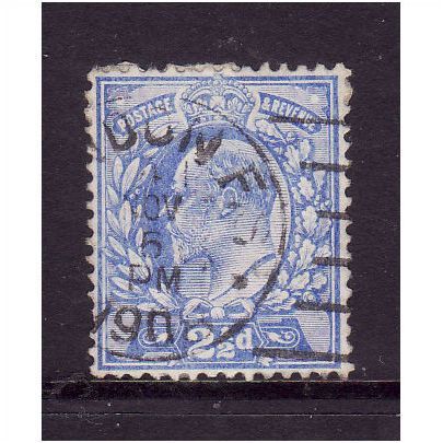 GREAT BRITAIN 1902 SG 230 2 1/2d ULTRAMARINE FINE USED #1