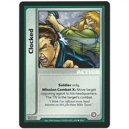 Spycraft CCG Operation Nightfall - 104/349 - Clocked