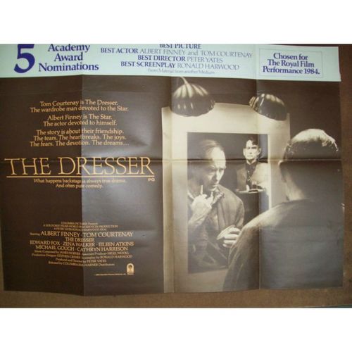 THE DRESSER Albert Finney, Tom Courtenay 1983 Movie Quad Poster