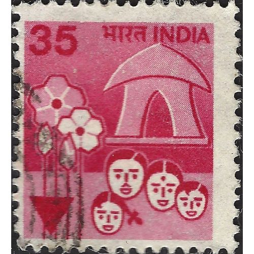 INDIA, Family Planning, red-violet 1980, 35p, #4