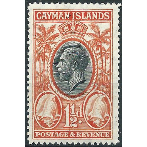 Cayman Islands 1935 SG99 1 1/2d Black & Orange Mounted Mint ....