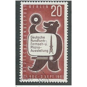 BERLIN -1961 20pf 'RADIO AND TELEVISION EXHIBITION' FINE USED (EBID49-661)