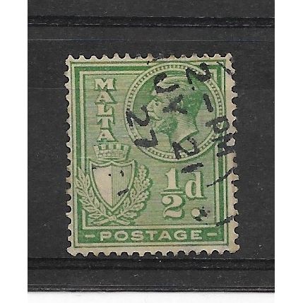 Malta.SG158 1/2d Green.Fine Used.Sept18