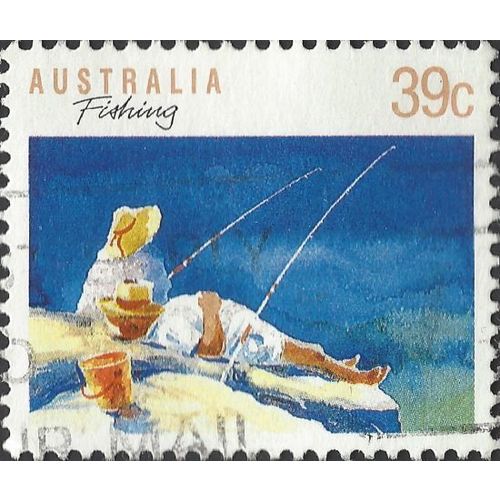 AUSTRALIA, SPORT, Fishing, blue 1989, 39c, #6