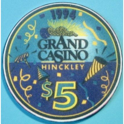 Grand. $5 Casino Chip. Hinckley, MN. W99