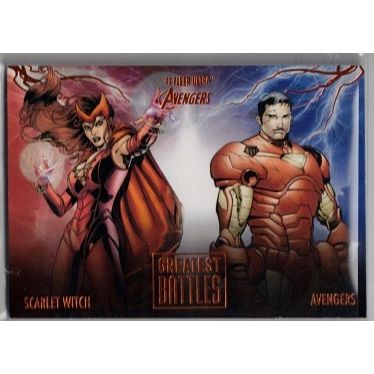 2022 FLEER ULTRA AVENGERS ' GREATEST BATTLES ' ORANGE PARALLEL card # EB- 6
