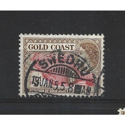 GoldCoast.SG153 2 1/2d Map showing position of Gold Coast.Fine Used.Jun25a