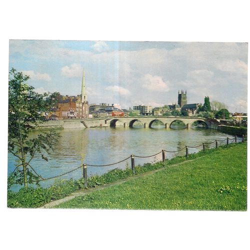 WORCESTER ,The River Severn unused postcard J. Arthur Dixon WORCS.9130 =