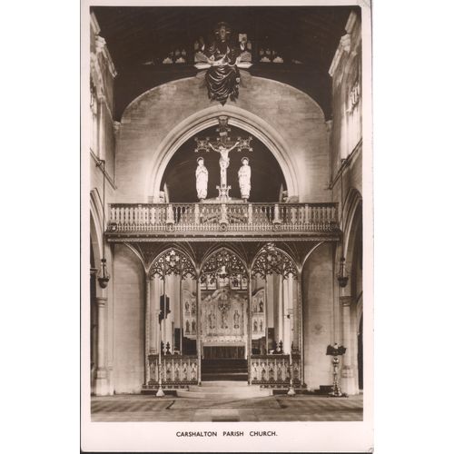 Vintage PC - Carshalton Parish Church, Carshalton, Sutton, London