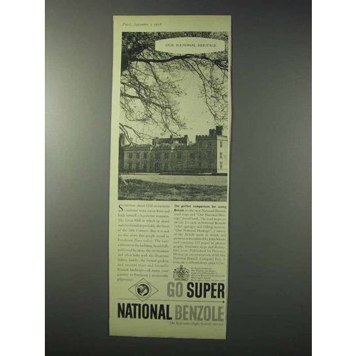 1958 Super National Benzole Petrol Ad - Heritage