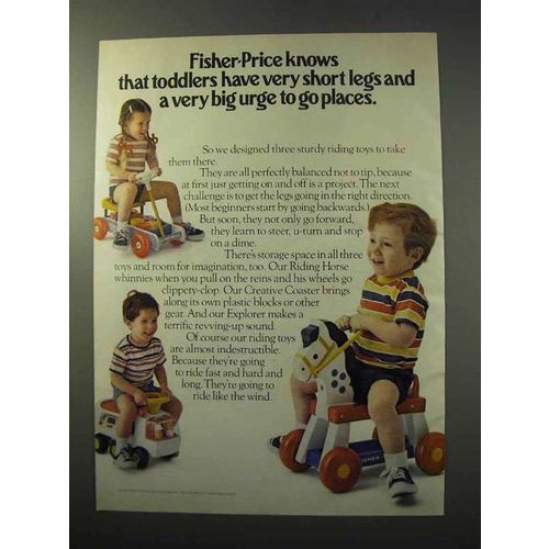1977 Fisher-Price Toy Ad - Riding Horse, Explorer