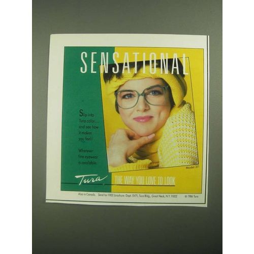 1987 Tura Eyewear Model 311 Ad - Sensational