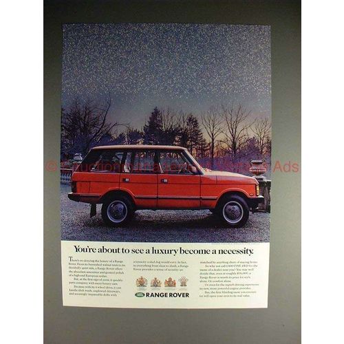 1989 Range Rover Ad - See Luxury Become a Necessity!