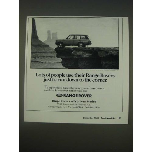 1989 Range Rover Ad - Lots of people use their Range Rovers just to run down