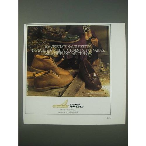 1989 Sperry Top-Sider Shoes Ad - To appreciate Nantucket in the fall
