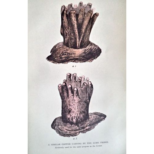Antique Engraving 1905 print African 2 Copper Casting Bakwena Transvaal Rare Art