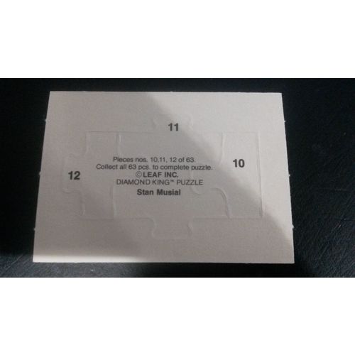1988 Donruss Puzzle Card # 10, 11, 12 Mint (9) Stan Musial St Louis Cardinals