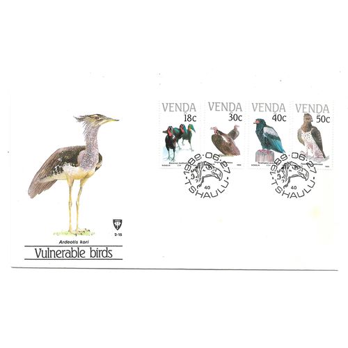 SthAfrica.Venda.Endangered Birds set of 4.First Day Cover.Mar20