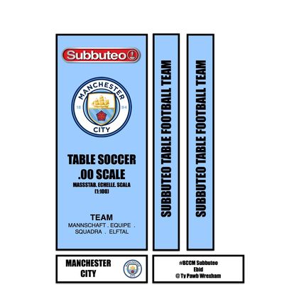 Tabletop Football Subbuteo Box Label Manchester City (ENG) 2020