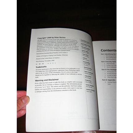 2000 Network Security Fundamentals by Peter Norton Softcover