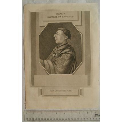 1813 engraving: John Duke of Bedford, Regent of France
