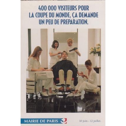 French Hairdresser Salon Mairie De Paris Beauty Exhibition Advertising Postcard
