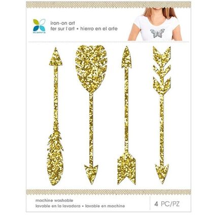 Momenta Glitter Iron-On: Arrows 4 pieces