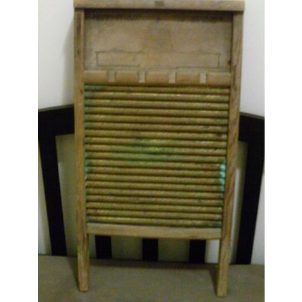 Wood Washboard antique USA captial building imprinted on front