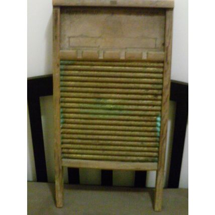 Wood Washboard antique USA captial building imprinted on front