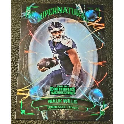 2022 Contenders Football Malik Willis Supernational Emerald