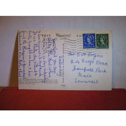 1903 DE DION BOUTON veteran car used postcard Beaulieu 1961 pm =