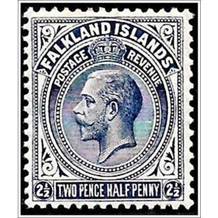 Falkland Islands 2½d BRIGHT BLUE SG63 Mounted Mint C4