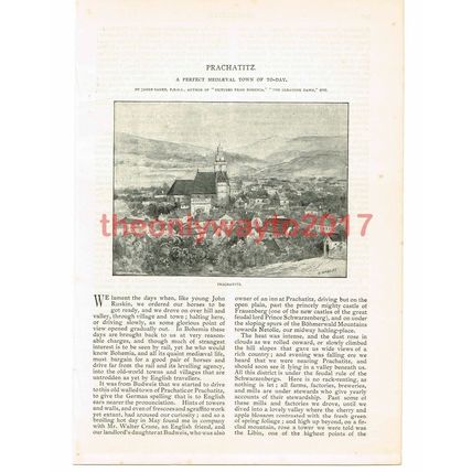 Prachatitz, Bohemia (Czech Republic), Victorian Book Illustration, 1897