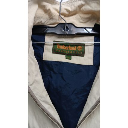 Vintage Timberland Men's Large Weathergear Khaki Bomber Jacket Outdoor Clothing