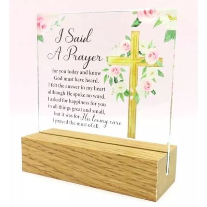 I Said A Prayer Freestanding Ornament with Sentimental Verse 11 CM Gift