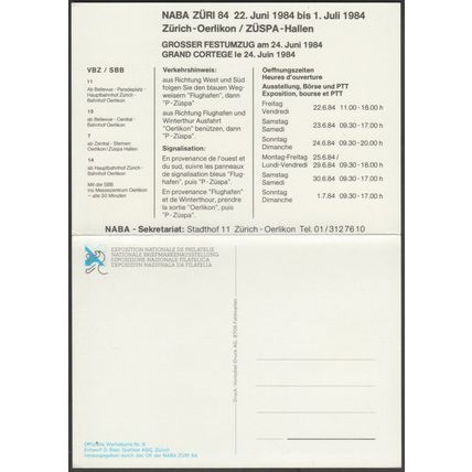 Naba Züri 84 - 8 x Werbekarten