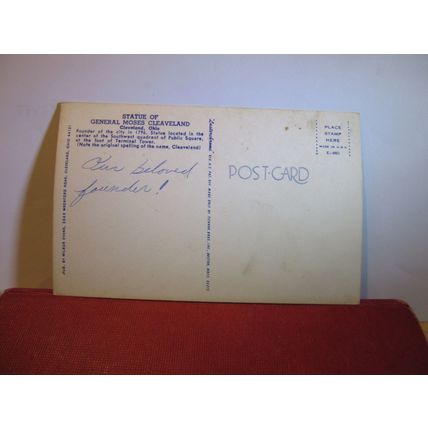 GENERAL MOSES STATUE, CLEVELAND, OHIO, USA used vintage postcard =
