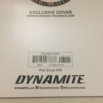 2021 Dynamite Comics Red Sonja Virgin & Bloody Virgin Variants #28 Signed